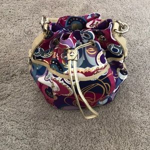COACH POPPY DRAW STRING PURSE